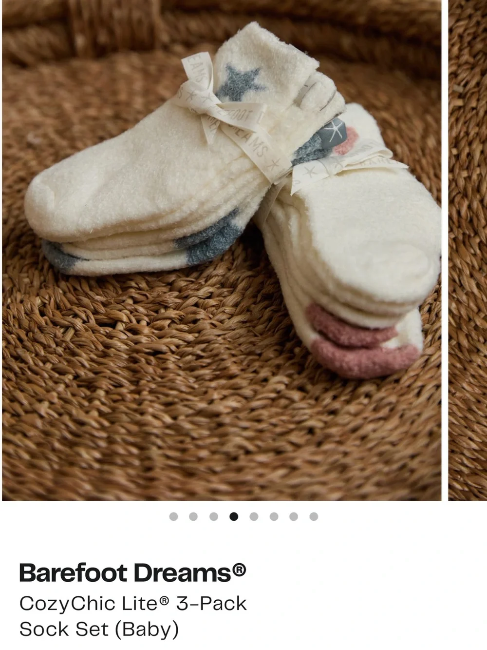 Barefoot Dreams CozyChic Lite Infant 3 Pack Colorblock Sock Set New With Tags
